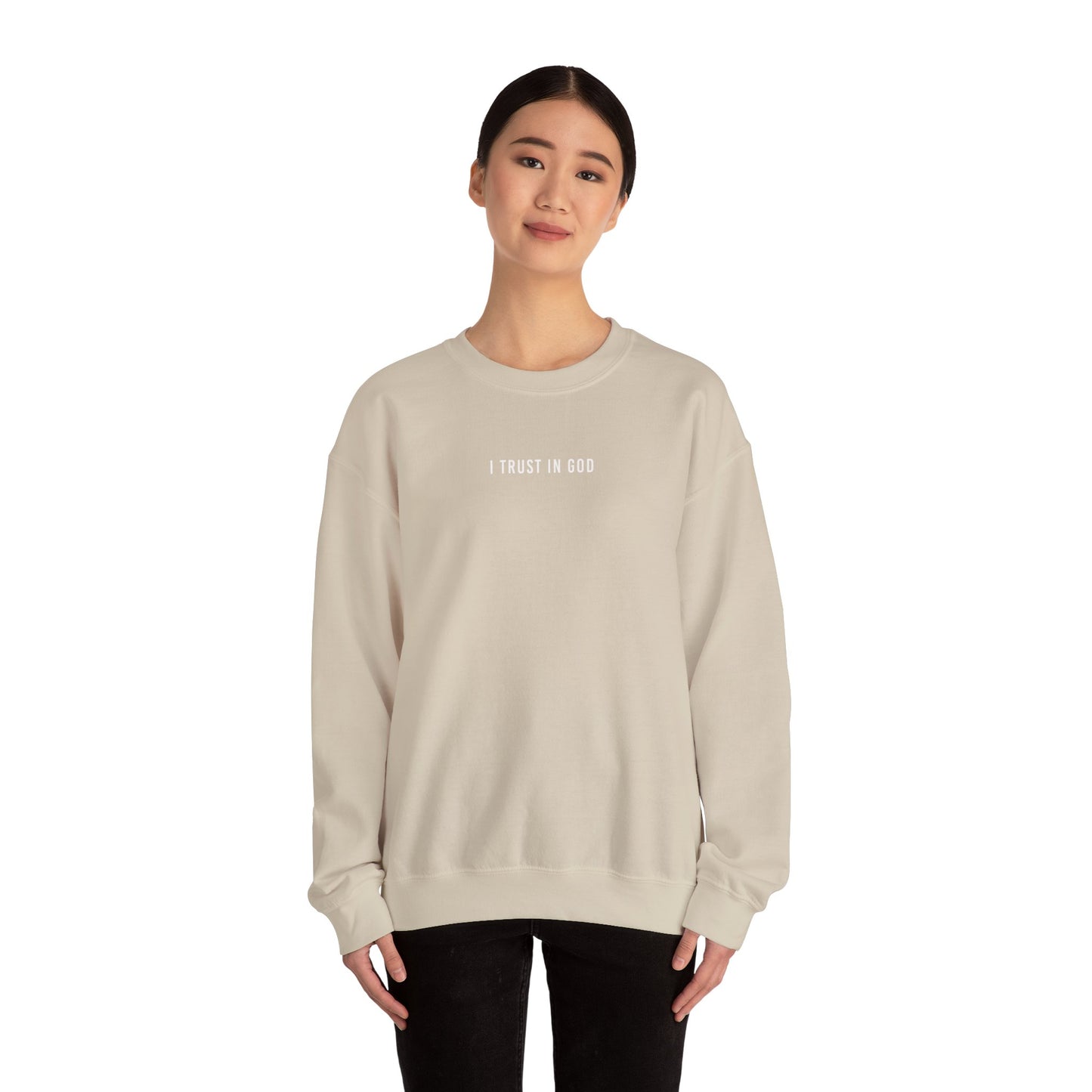 I TRUST IN GOD NEUTRAL COLOR CREWNECKS