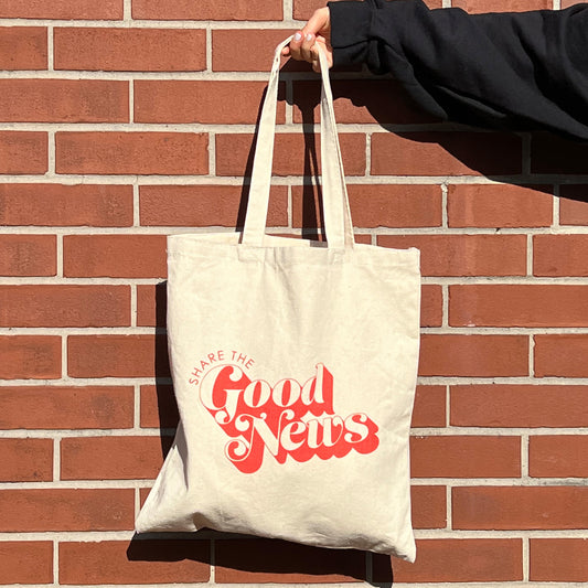 SHARE THE GOOD NEWS TOTE